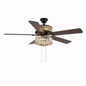 Geometric Diamond 52 in. Clear Crystal LED Ceiling Fan With Light188